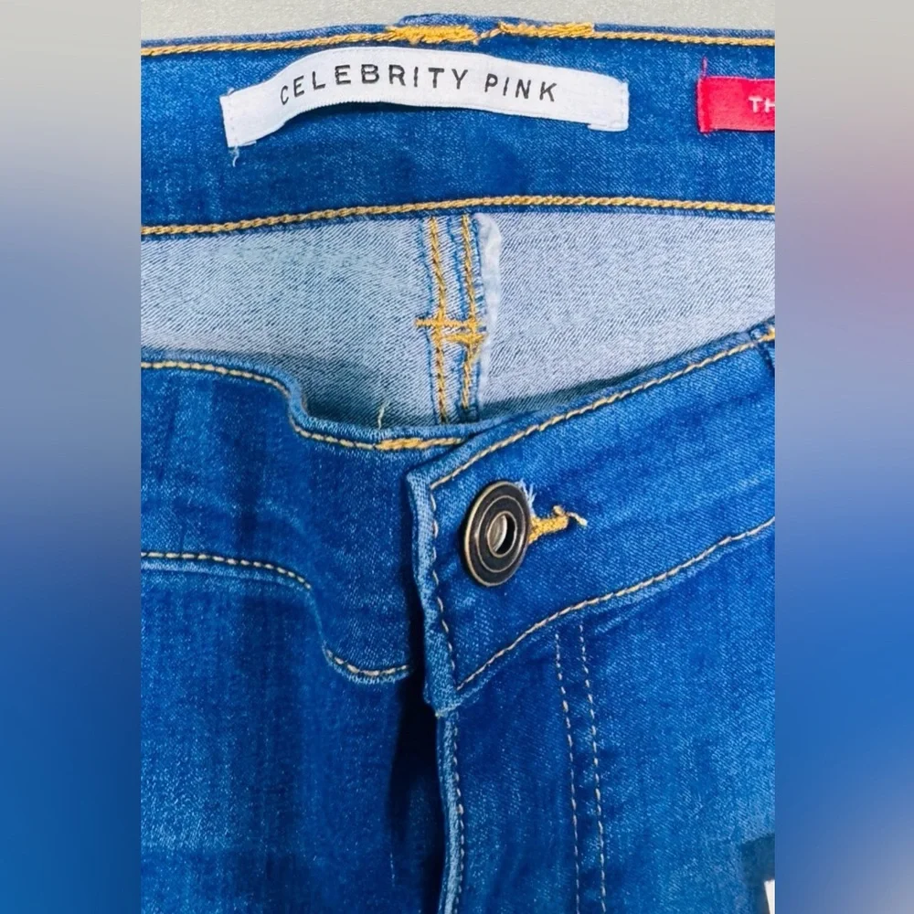 Celebrity Pink Women’s Infinite Stretch Mid Rise Skinny Blue Lagoon Jeans, NWT - Picture 10 of 11